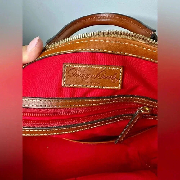 Dooney & Bourke Pebble Grain Leather Zip Zip Satchel Elephant Brown Tan - Picture 6 of 10